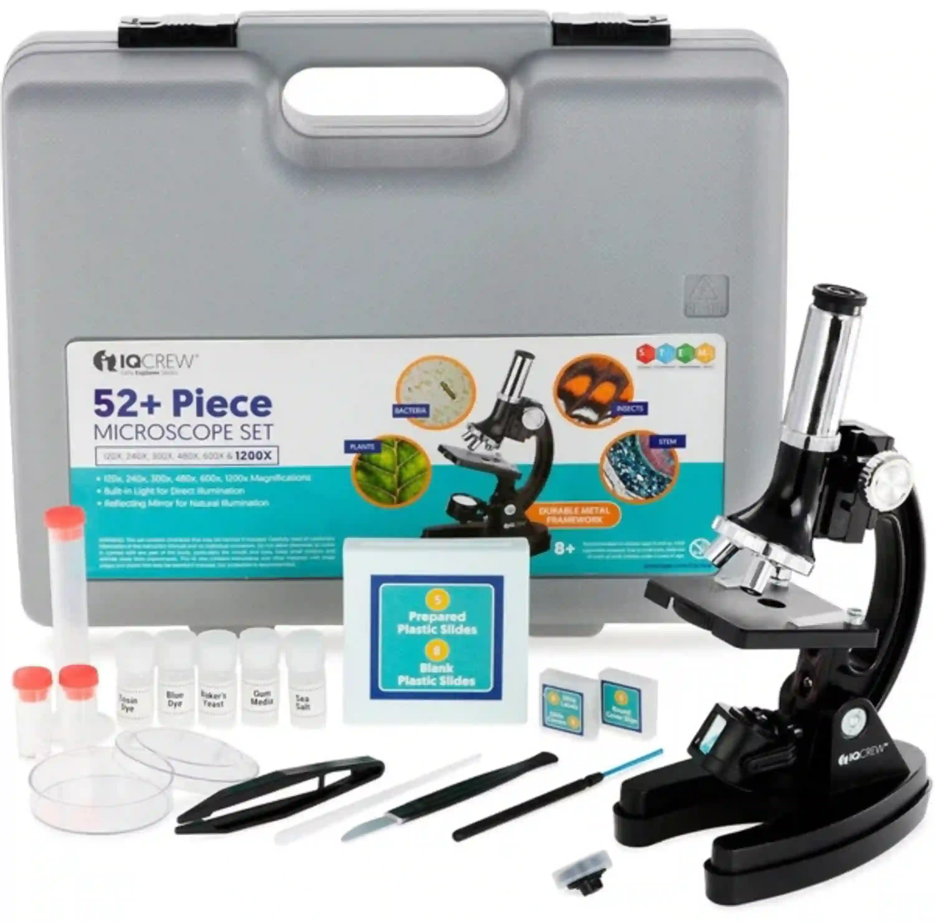 AmScope M30-ABS-KT51 STEM Microscope Kit Monocular Head Compound Biological Microscope